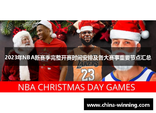 2023年NBA新赛季完整开赛时间安排及各大赛事重要节点汇总